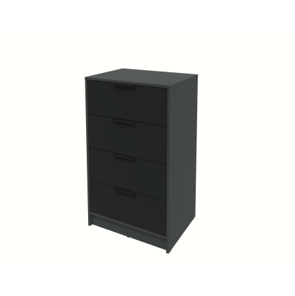 Kомод КТ-К60 (Антрацит ЛДСП/ Черный ЛДСП) Ш600 В1020 Г451