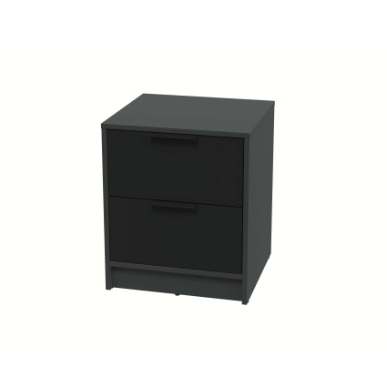 Тумба прикроватная КТ-ТК1-57 (Антрацит ЛДСП/ Черный ЛДСП) Ш477 В572 Г451