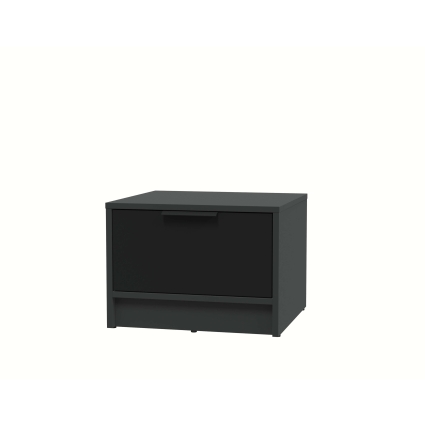 Тумба прикроватная КТ-ТК1-35 (Антрацит ЛДСП/ Черный ЛДСП) Ш477 В348 Г451