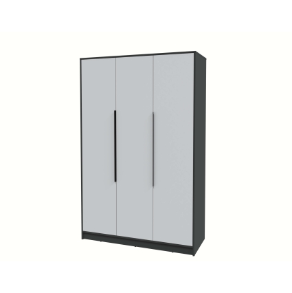Шкаф распашной КТ-Ш3 (Антрацит ЛДСП/ Серый ЛДСП) Ш1360 В2128 Г547