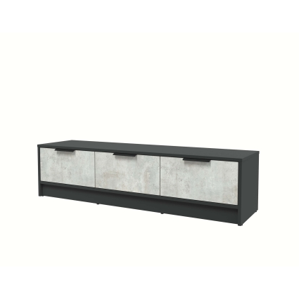 Тумба КТ-ТВ3-35 (Антрацит ЛДСП/ Бетон лайт ЛДСП) Ш1360 В348 Г355