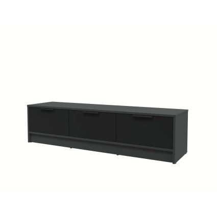 Тумба КТ-ТВ3-35 (Антрацит ЛДСП/ Черный ЛДСП) Ш1360 В348 Г355