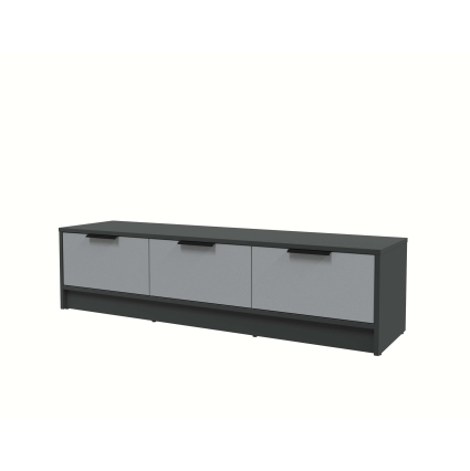 Тумба КТ-ТВ3-35 (Антрацит ЛДСП/ Серебро ЛДСП) Ш1360 В348 Г355