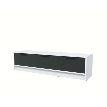Тумба КТ-ТВ3-35 (Белый ЛДСП/ Антрацит ЛДСП) Ш1360 В348 Г355