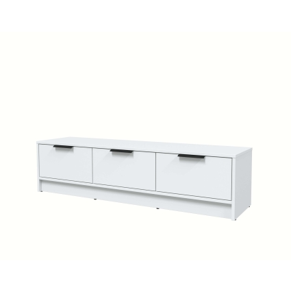 Тумба КТ-ТВ3-35 (Белый ЛДСП/ Белый платинум ЛДСП) Ш1360 В348 Г355