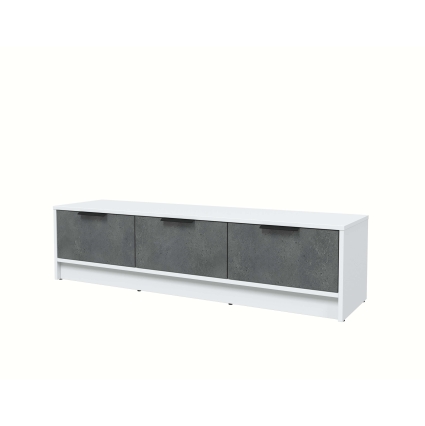 Тумба КТ-ТВ3-35 (Белый ЛДСП/ Бетон портленд ЛДСП) Ш1360 В348 Г355