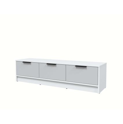 Тумба КТ-ТВ3-35 (Белый ЛДСП/ Серый ЛДСП) Ш1360 В348 Г355
