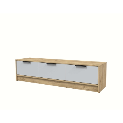 Тумба КТ-ТВ3-35 (Дуб золотой ЛДСП/ Серый ЛДСП) Ш1360 В348 Г355