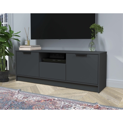 Тумба КТ-ТВ3-50 (Антрацит ЛДСП/ Антрацит ЛДСП) Ш1360 В495 Г355