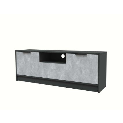Тумба КТ-ТВ3-50 (Антрацит ЛДСП/ Бетон ЛДСП) Ш1360 В495 Г355