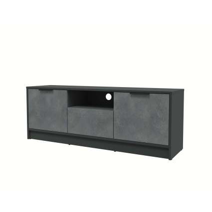 Тумба КТ-ТВ3-50 (Антрацит ЛДСП/ Бетон портленд ЛДСП) Ш1360 В495 Г355
