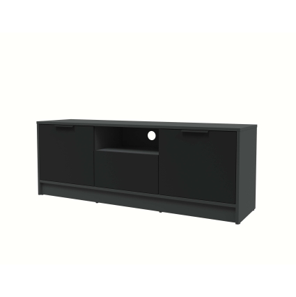 Тумба КТ-ТВ3-50 (Антрацит ЛДСП/ Черный ЛДСП) Ш1360 В495 Г355