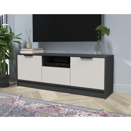 Тумба КТ-ТВ3-50 (Антрацит ЛДСП/ Персидский жемчуг ЛДСП) Ш1360 В495 Г355