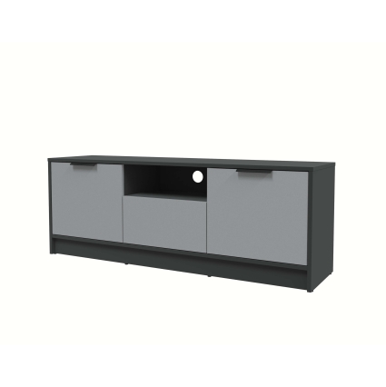 Тумба КТ-ТВ3-50 (Антрацит ЛДСП/ Серебро ЛДСП) Ш1360 В495 Г355