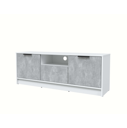 Тумба КТ-ТВ3-50 (Белый ЛДСП/ Бетон ЛДСП) Ш1360 В495 Г355