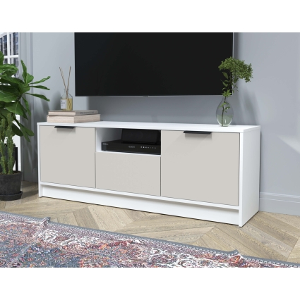 Тумба КТ-ТВ3-50 (Белый ЛДСП/ Персидский жемчуг ЛДСП) Ш1360 В495 Г355