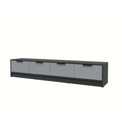 Тумба КТ-ТВ4-35 (Антрацит ЛДСП/ Серебро ЛДСП) Ш1800 В348 Г355