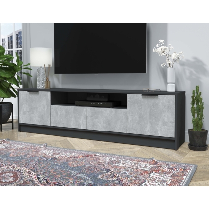 Тумба КТ-ТВ4-50 (Антрацит ЛДСП/ Бетон ЛДСП) Ш1800 В495 Г355