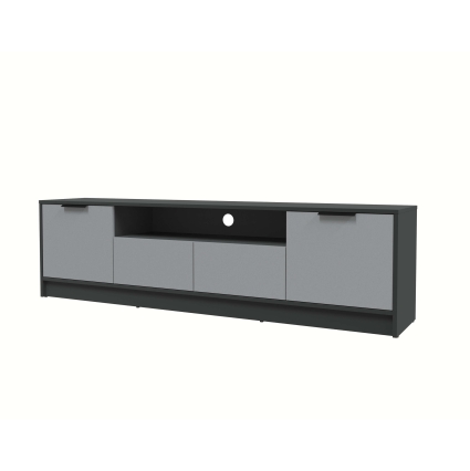 Тумба КТ-ТВ4-50 (Антрацит ЛДСП/ Серебро ЛДСП) Ш1800 В495 Г355