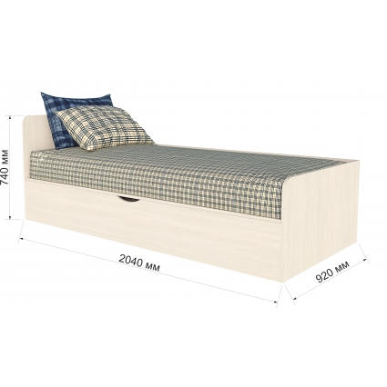 Кровать детская с подъемным механизмом "Анеси-3" (Вудлайн кремовый) Ш920 В740 Г2040