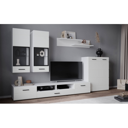 Набор мебели для гостиной NEO-1 (Белая шагрень/ Белый) Ш3340 В1780 Г438 Без подсветки