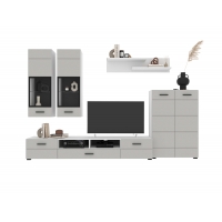 Набор мебели для гостиной NEO-1 (Пепел софт/ Белый) Ш3340 В1780 Г438Без подсветки