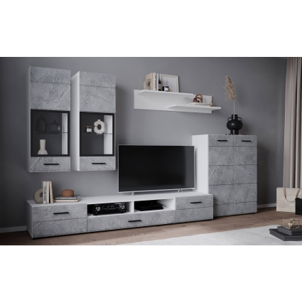 Набор мебели для гостиной NEO-1 (Керамика/ Белый) Ш3340 В1780 Г438 Без подсветки