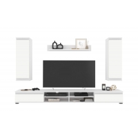 Набор мебели для гостиной NEO-3 (Белая шагрень/ Белый) Ш2200 В1770 Г370 Без подсветки
