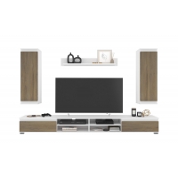 Набор мебели для гостиной NEO-3 (Дуб Вотан/ Белый) Ш2200 В1770 Г370 Без подсветки