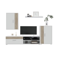 Набор мебели для гостиной NEO-4 (Белый платинум/ Дуб Сонома) Ш1900 В1200 Г350