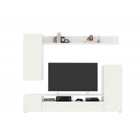 Набор мебели для гостиной NEO-5 (Белая шагрень/ Белый) Ш2130 В1700 Г330 Без подсветки