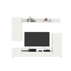 Набор мебели для гостиной NEO-5 (Белая шагрень/ Белый) Ш2130 В1700 Г330 Без подс..