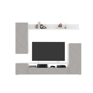 Набор мебели для гостиной NEO-5 (Пепел софт/ Белый) Ш2130 В1700 Г330 Без подсвет..