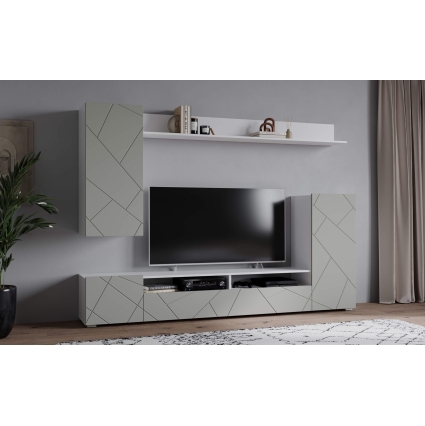 Набор мебели для гостиной NEO-5 (Пепел софт/ Белый) Ш2130 В1700 Г330 Без подсветки
