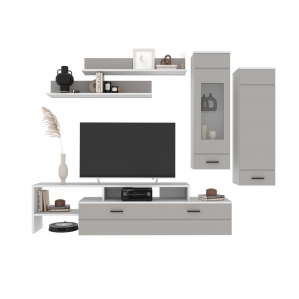 Набор мебели для гостиной NEO-7 (Пепел софт/ Белый) Ш2690 В2020 Г450 Без подсвет..