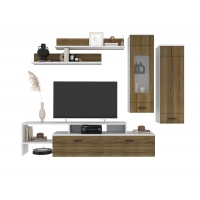 Набор мебели для гостиной NEO-7 (Дуб Вотан/ Белый) Ш2690 В2020 Г450 Без подсветки