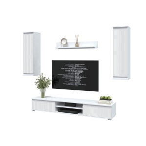 Набор мебели для гостиной NEO-10 (Белый платинум/ Белый) Ш2955 В13250 Г335