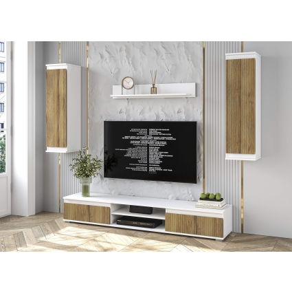 Набор мебели для гостиной NEO-10 (Белый платинум/ Дуб вотан) Ш2955 В13250 Г335