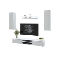 Набор мебели для гостиной NEO-10 (Белый платинум/ Грей) Ш2955 В13250 Г335