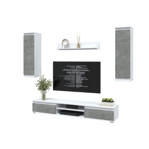 Набор мебели для гостиной NEO-10 (Белый платинум/ Керамика) Ш2955 В13250 Г335 Набор мебели для гостиной NEO-10 (Белый платинум/ Керамика) Ш2955 В13250 Г335