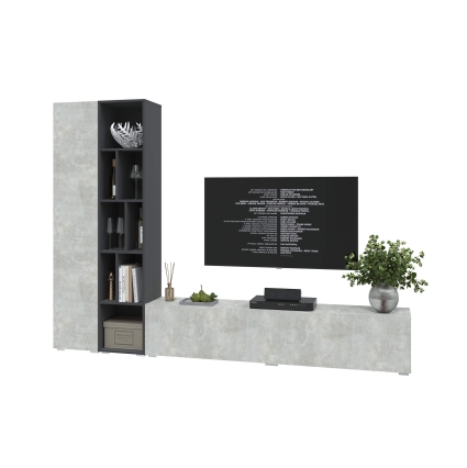 Набор мебели для гостиной NEO-9 (Антрацит/ Бетон лайт) Ш2955 В13250 Г335