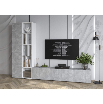 Набор мебели для гостиной NEO-9 (Белый платинум/ Бетон) Ш2955 В13250 Г335