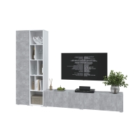 Набор мебели для гостиной NEO-9 (Белый платинум/ Бетон) Ш2955 В13250 Г335