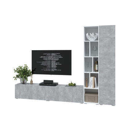 Набор мебели для гостиной NEO-9 (Белый платинум/ Бетон) Ш2955 В13250 Г335
