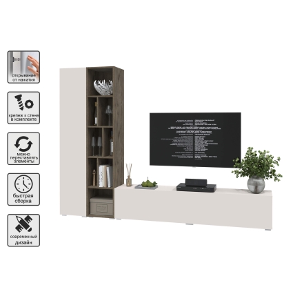 Набор мебели для гостиной NEO-9 (Дуб веллингтон/ Персидский жемчуг) Ш2955 В13250 Г335