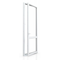 Дверь балконная ПВХ КБЕ Поворотно-откидная 700х2050х70 мм (Белая)
