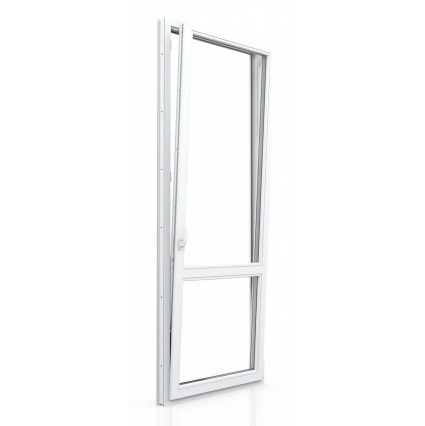 Дверь балконная ПВХ Рехау Поворотно-откидная 700х2050х60 мм (Белая)