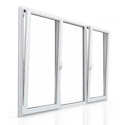 Окно ПВХ Брюсбокс 2- Поворотно-откидные створки 2000х1600х60 мм (Белый)