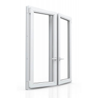 Окно ПВХ Брюсбокс 2- Поворотно-откидные створки 1200х1200х60 мм (Белый)