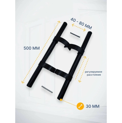 Ручка дверная регулируемая до 500 мм (Черный RAL 9005) Ручка дверная регулируемая до 500 мм (Черный RAL 9005)